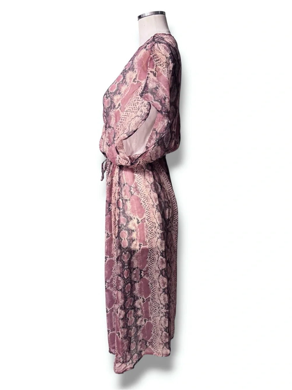 BETSEY JOHNSON Pink Snake Bite Tie Front Duster